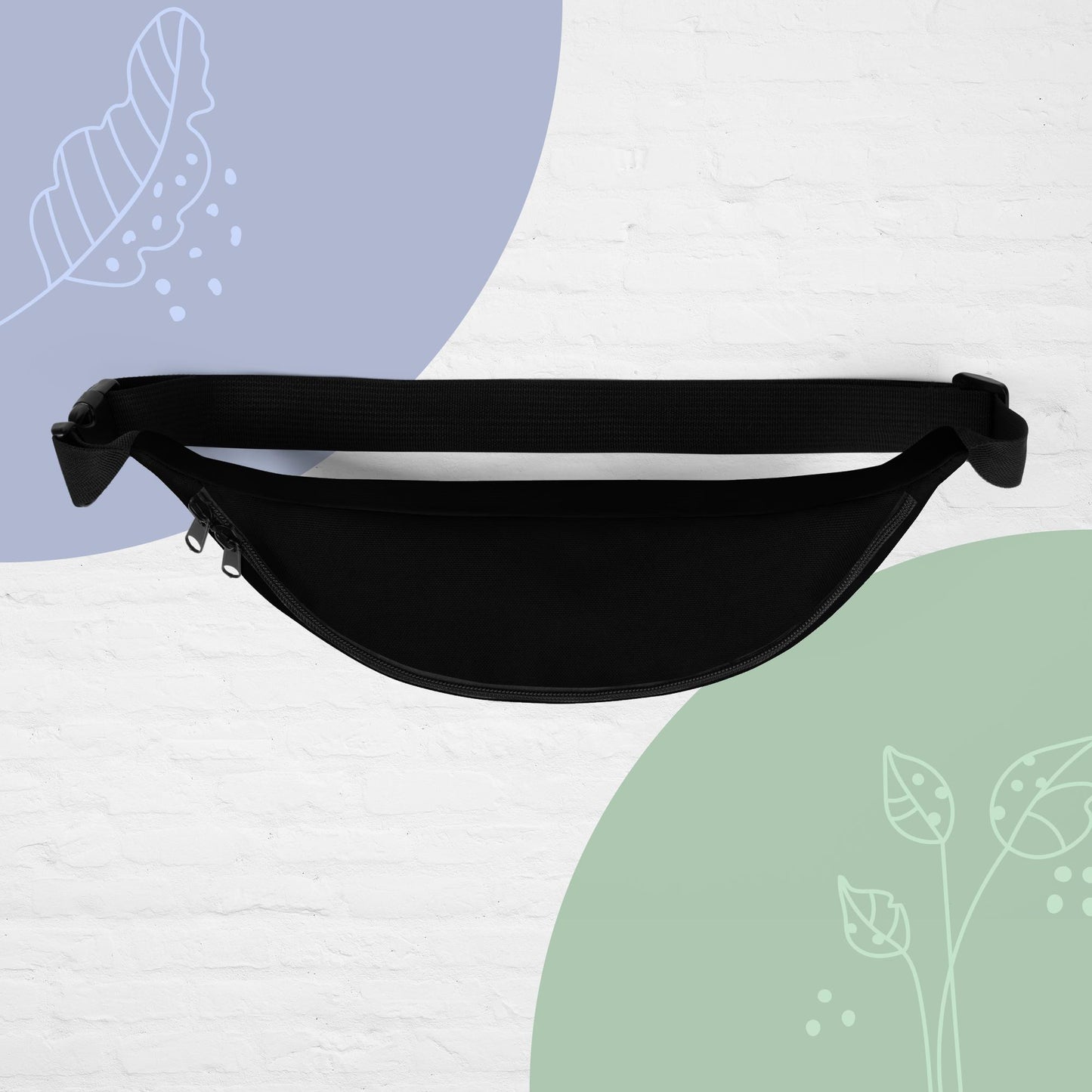 Stylish Fanny Pack , Adjustable Waist Bag with Inner Pocket 'Improvisation - Music Octopus'