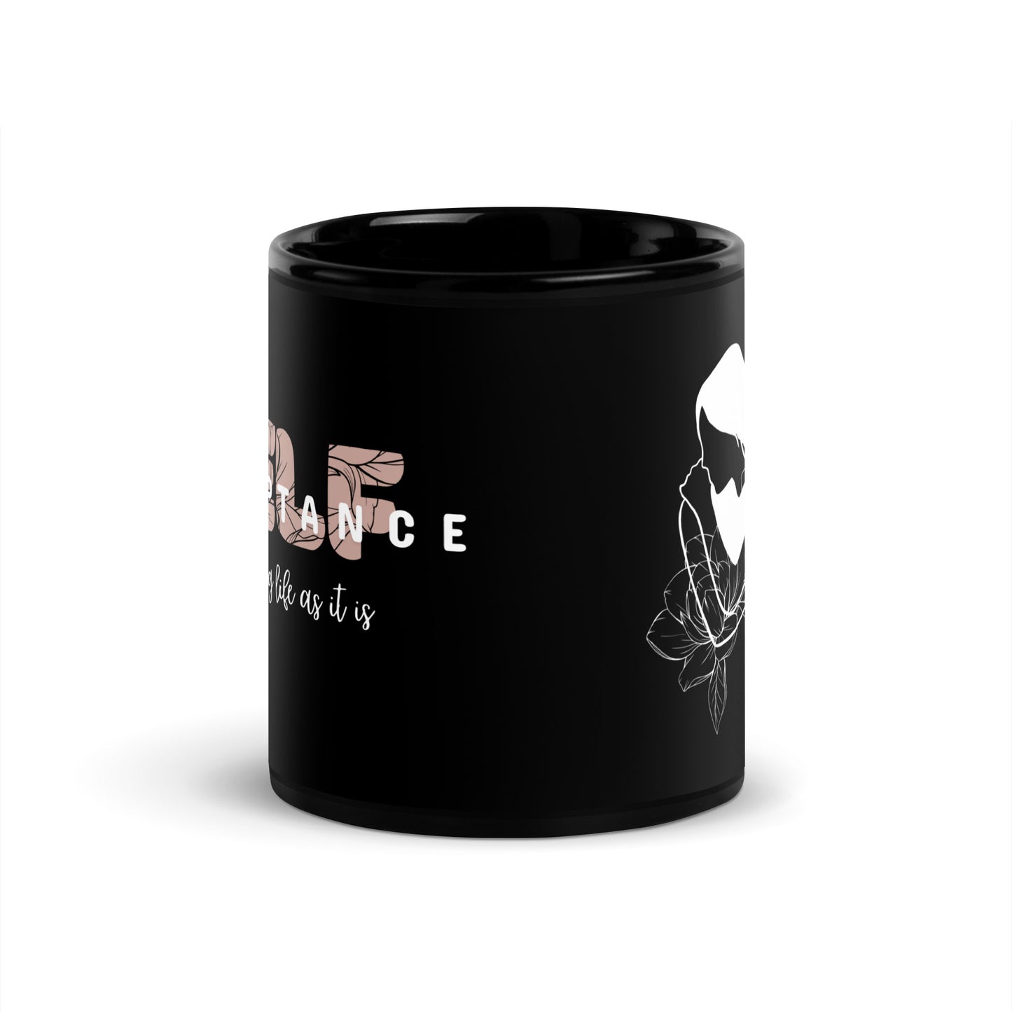 Inspirational Ceramic Mug with Glossy Finish, Uplifting Gift Idea, Motivational 'Self Acceptance'