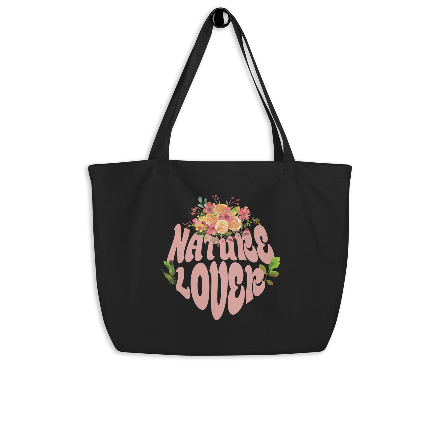 EcoTote Organic Cotton Bag LARGE - Reusable, Sustainable Shopping Tote, Eco-Friendly 'Nature Lover'