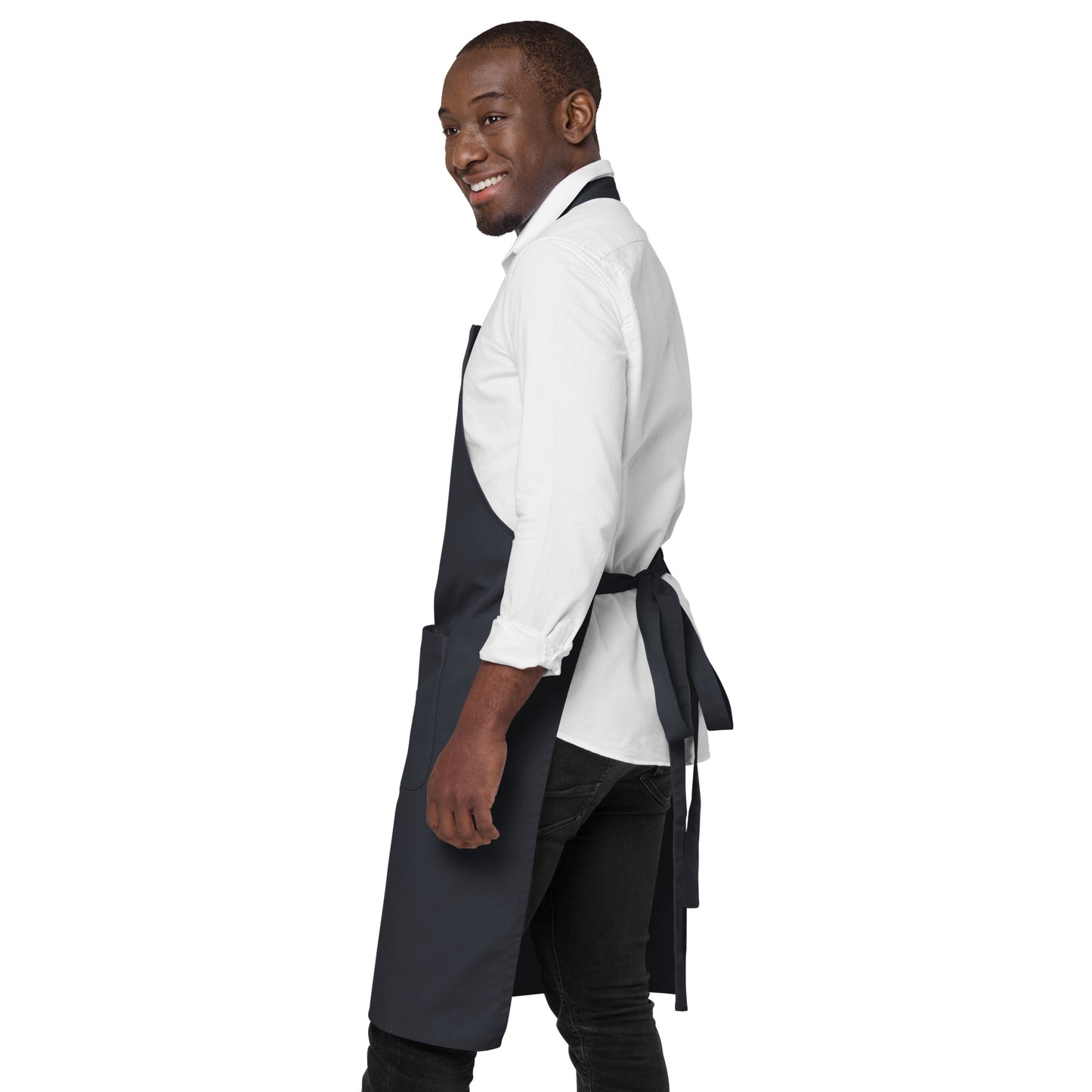 Organic Cotton Apron with Adjustable Straps and Front Pocket - Minimalist Eco-Friendly 'Blossom Out'