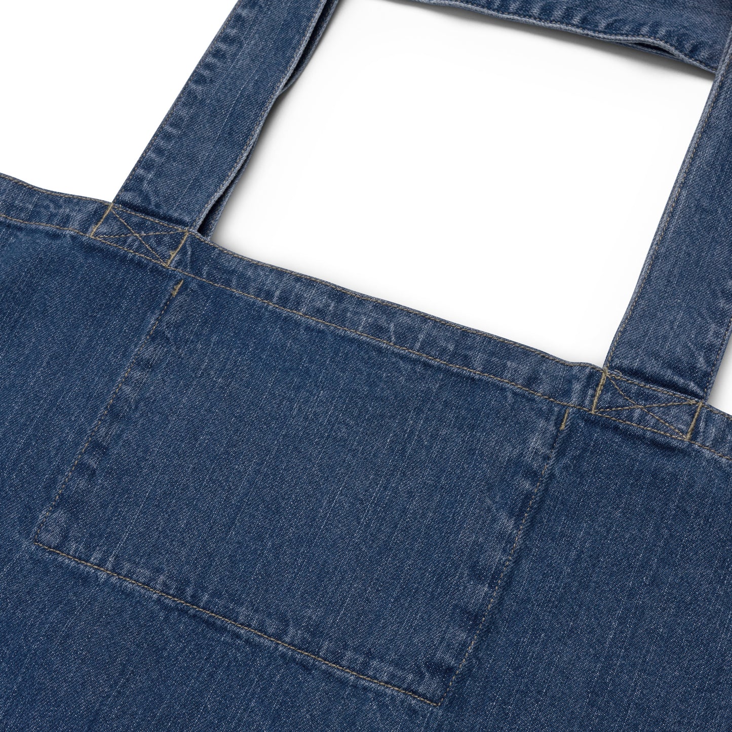Eco Tote Denim Organic Cotton Bag - Reusable, Sustainable Shopping Tote, Eco-Friendly 'The Power of Mindfulness'