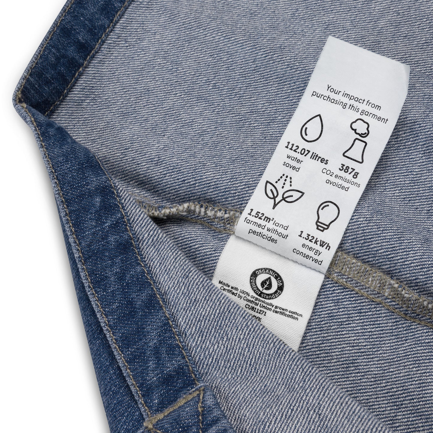 Denim EcoTote Organic Cotton Bag - Reusable, Sustainable Shopping Tote, Eco-Friendly 'More Yoga'