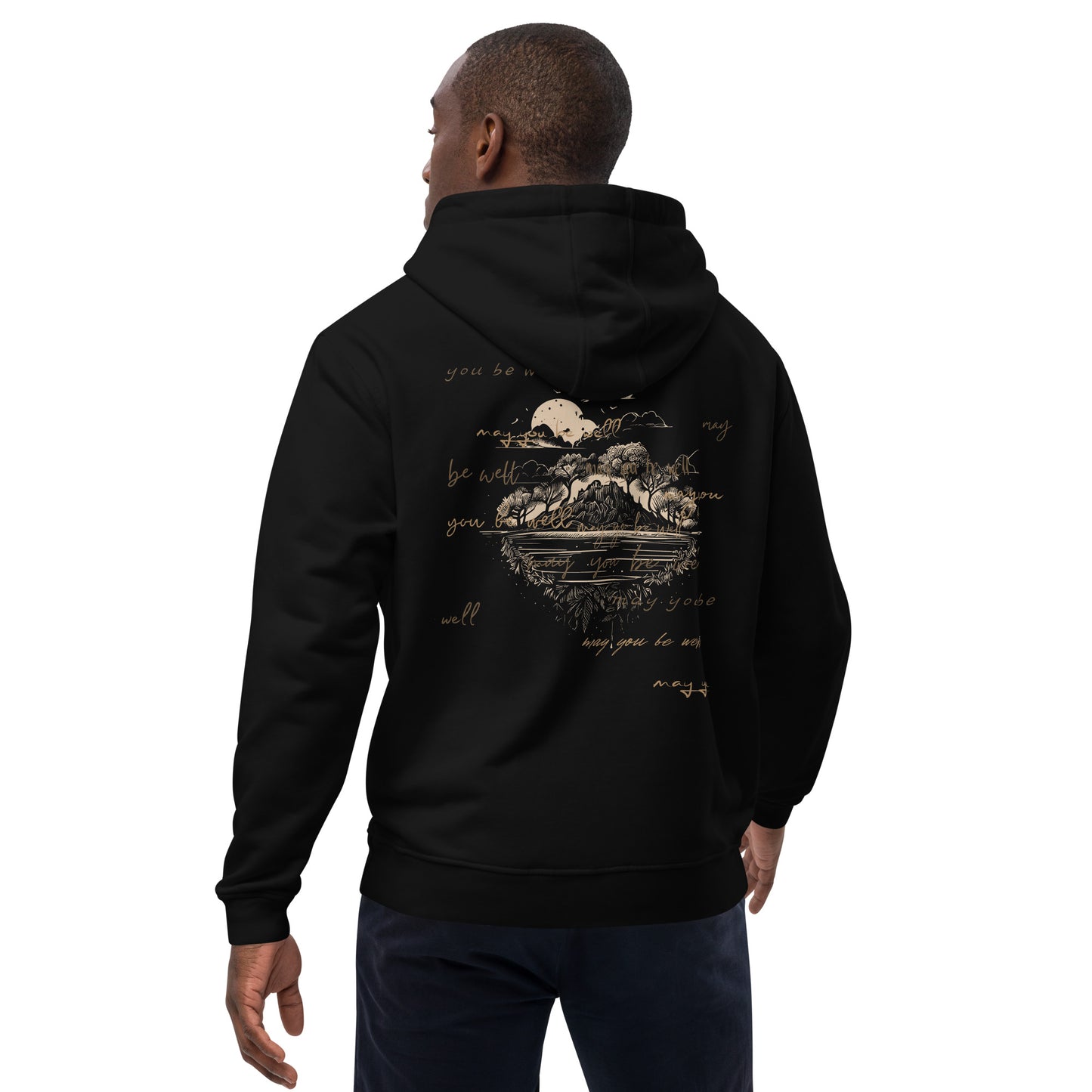 Organic Cotton Hoodie - Eco-Friendly, Soft, Sustainable 'Metta Wishes'