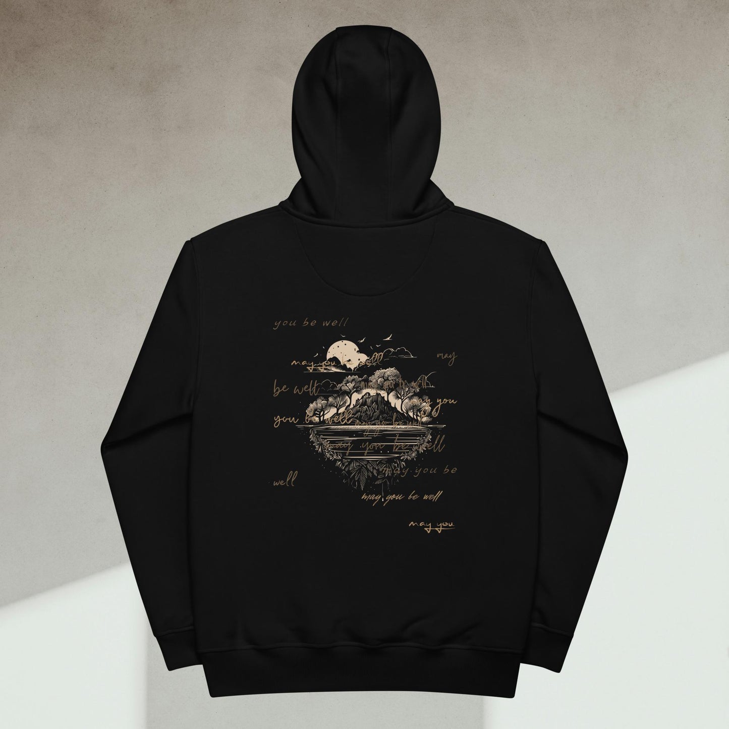 Organic Cotton Hoodie - Eco-Friendly, Soft, Sustainable 'Metta Wishes'