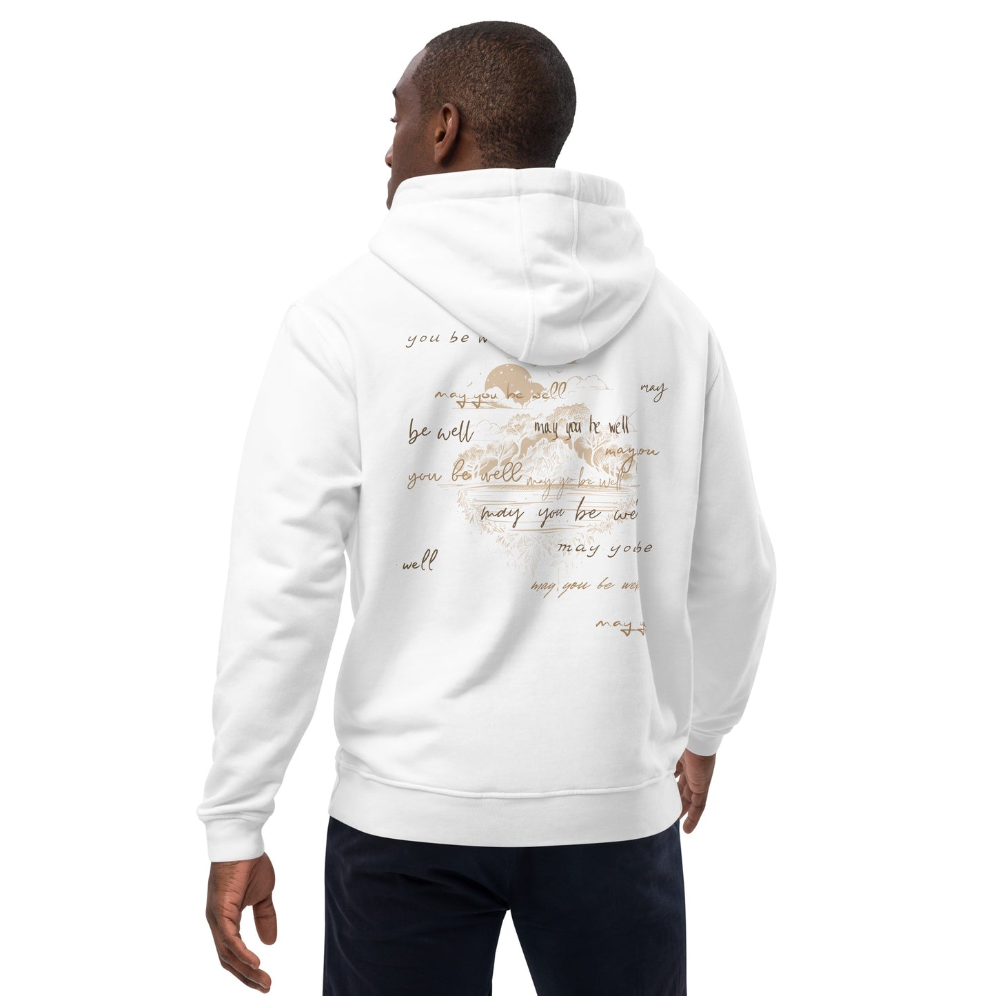 Organic Cotton Hoodie - Eco-Friendly, Soft, Sustainable 'Metta Wishes'