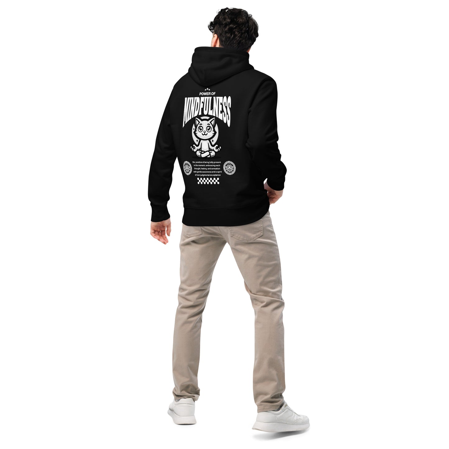 Organic Cotton Hoodie - Eco-Friendly, Soft, Sustainable Hoodie 'Power of Mindfulness'