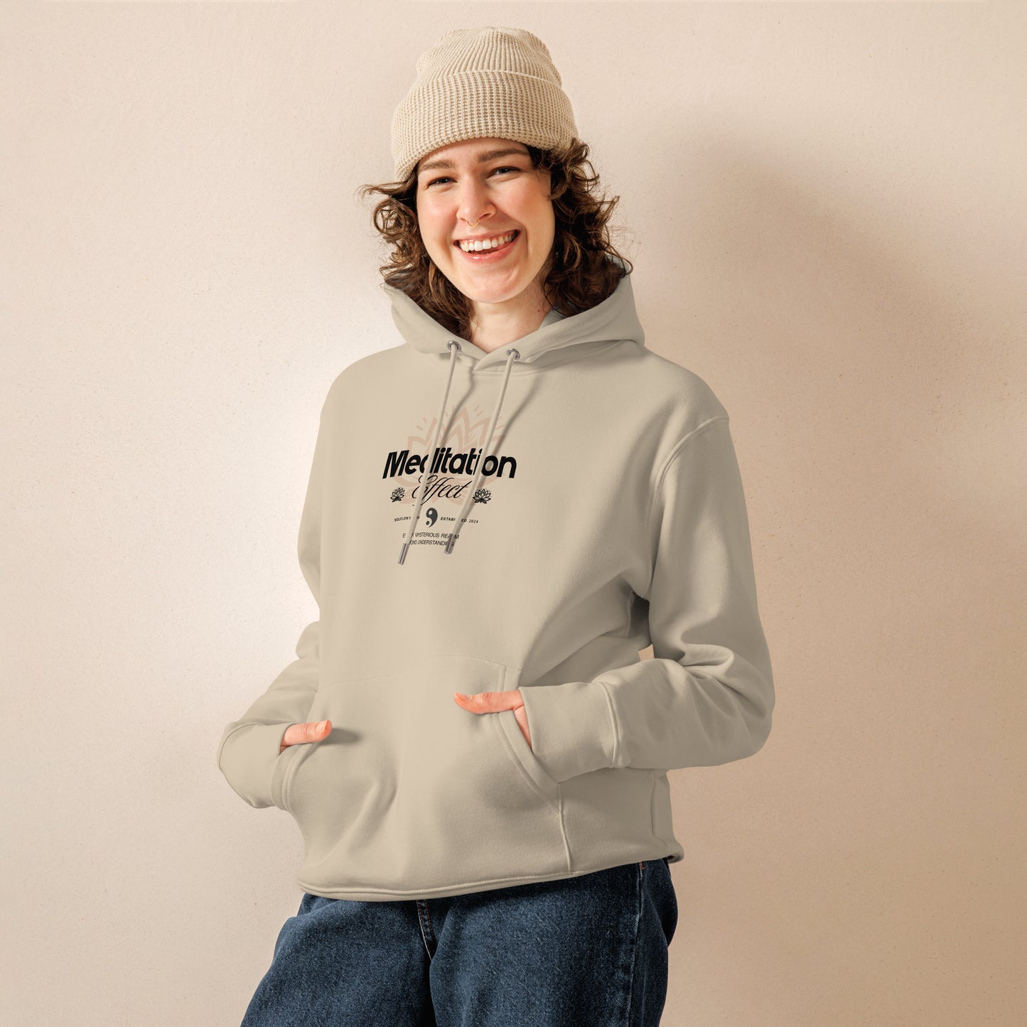 Organic Cotton Hoodie - Eco-Friendly, Soft, Sustainable Sweatshirt 'Meditation effect'