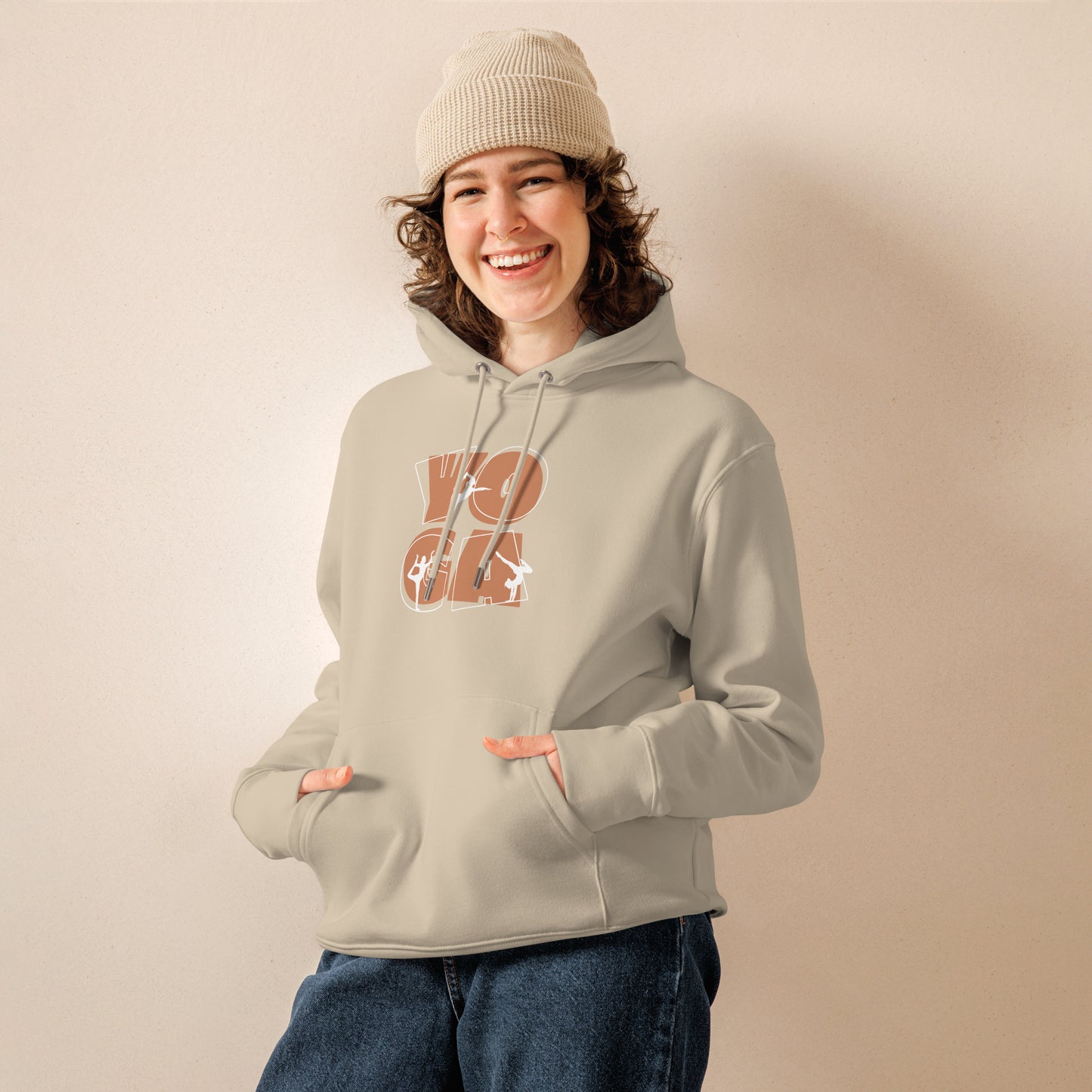 Organic Cotton Hoodie - Eco-Friendly, Soft, Sustainable 'Yoga People'