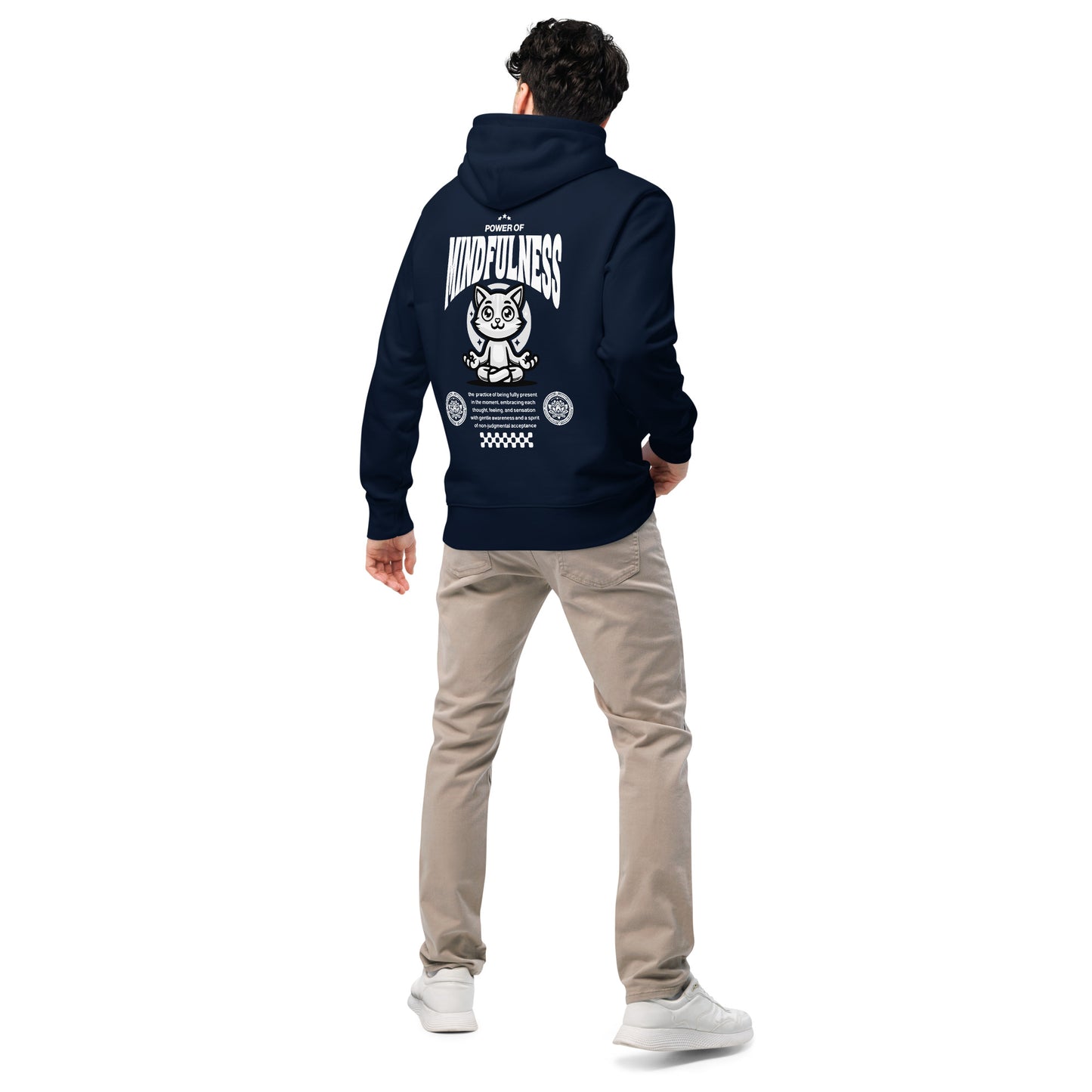 Organic Cotton Hoodie - Eco-Friendly, Soft, Sustainable Hoodie 'Power of Mindfulness'