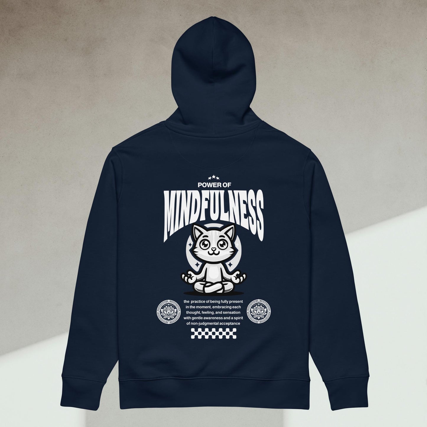 Organic Cotton Hoodie - Eco-Friendly, Soft, Sustainable Hoodie 'Power of Mindfulness'