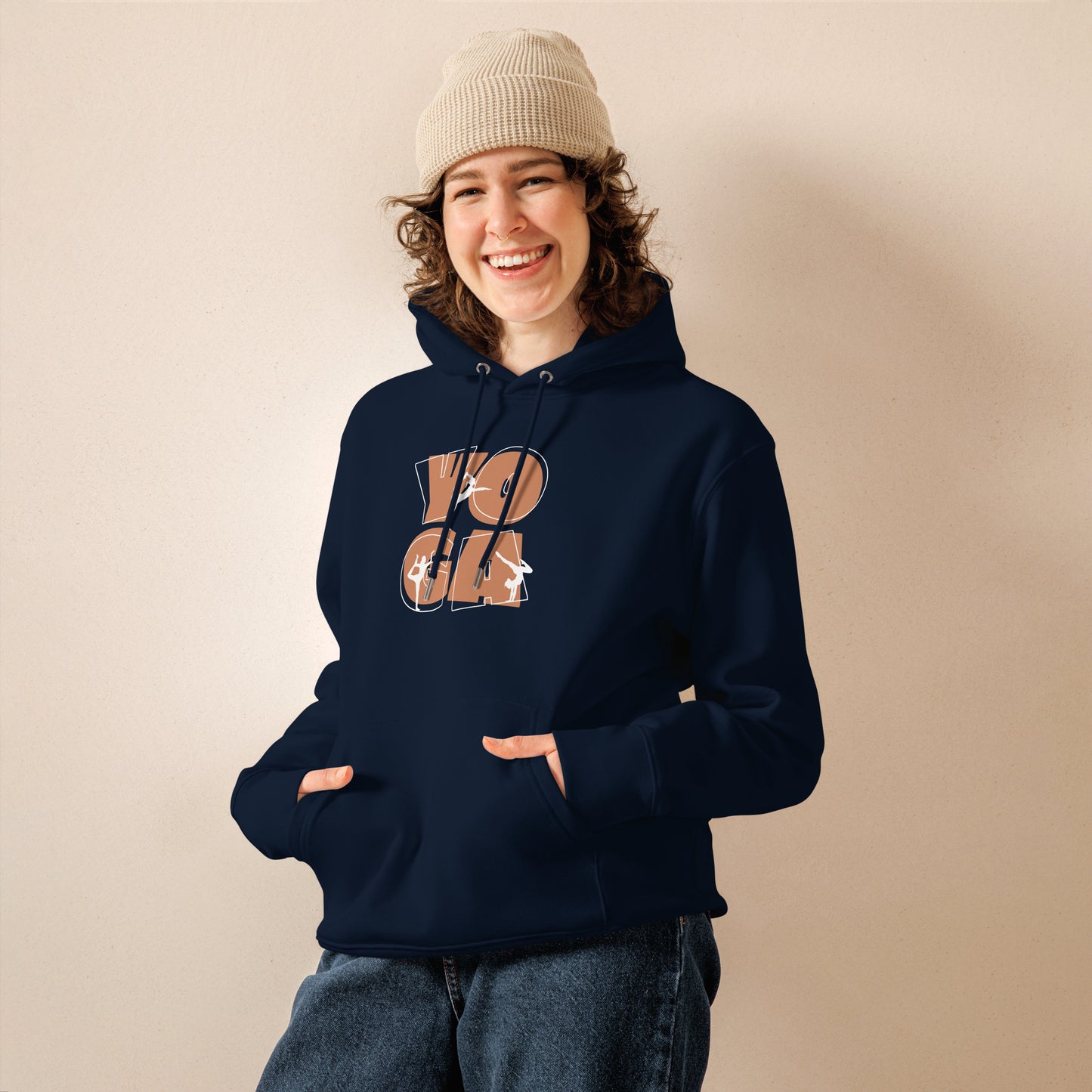 Organic Cotton Hoodie - Eco-Friendly, Soft, Sustainable 'Yoga People'