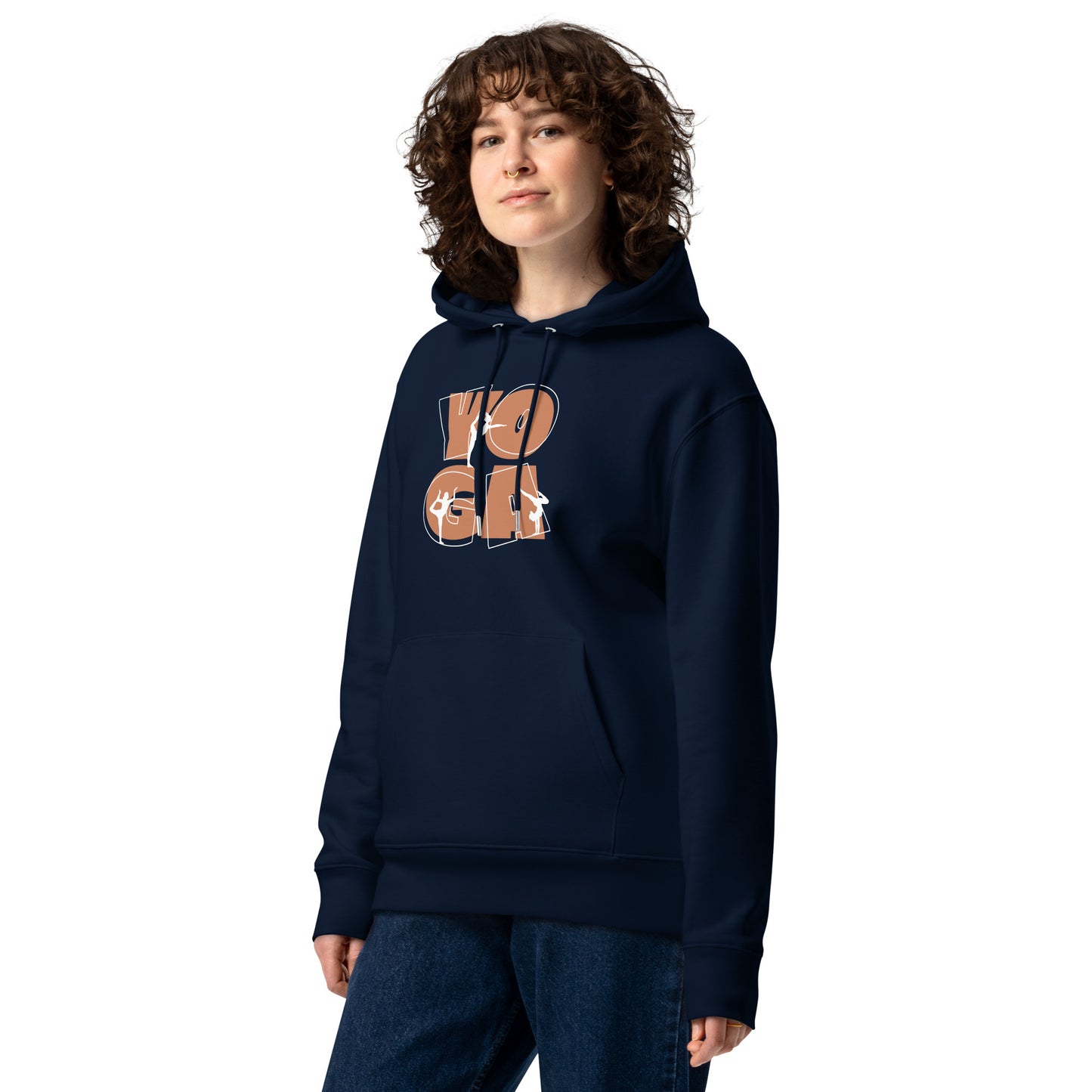 Organic Cotton Hoodie - Eco-Friendly, Soft, Sustainable 'Yoga People'