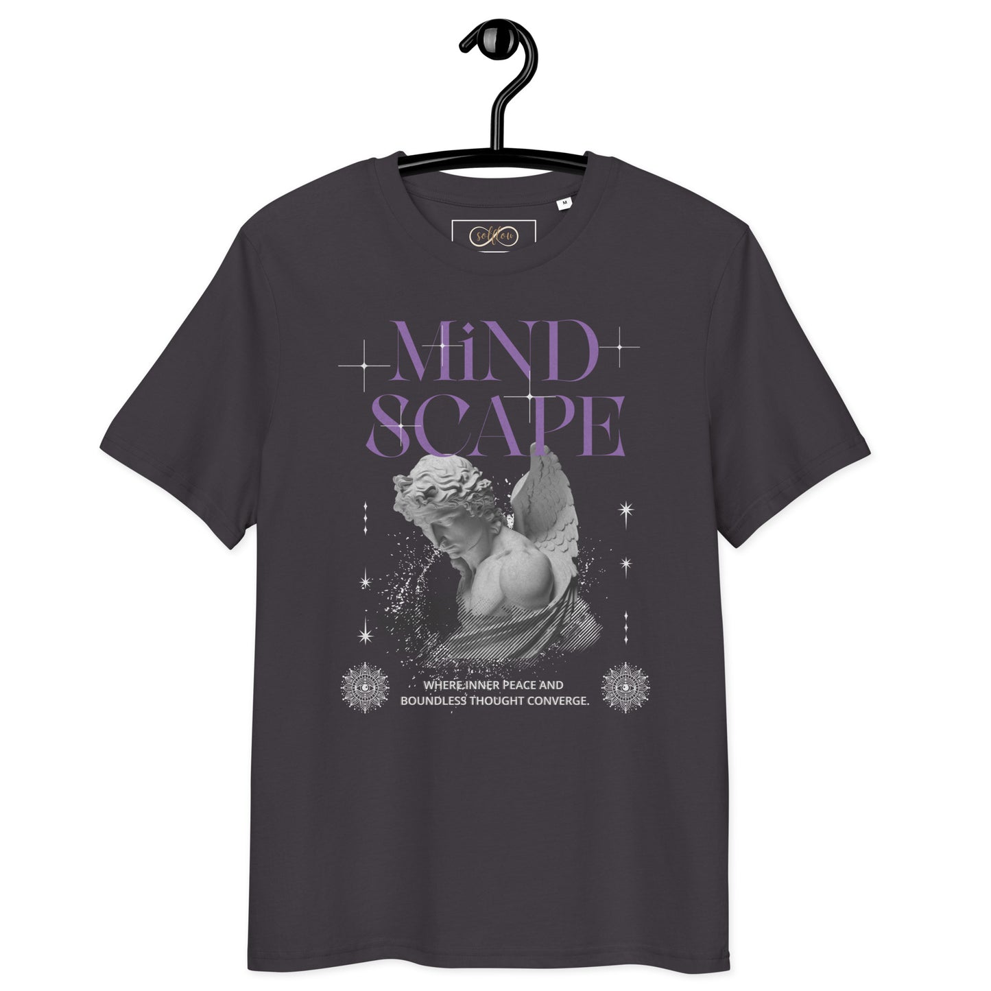 Unisex Organic Cotton T-Shirt - Eco-Friendly Minimalist Sustainable Tee 'Mindscape'