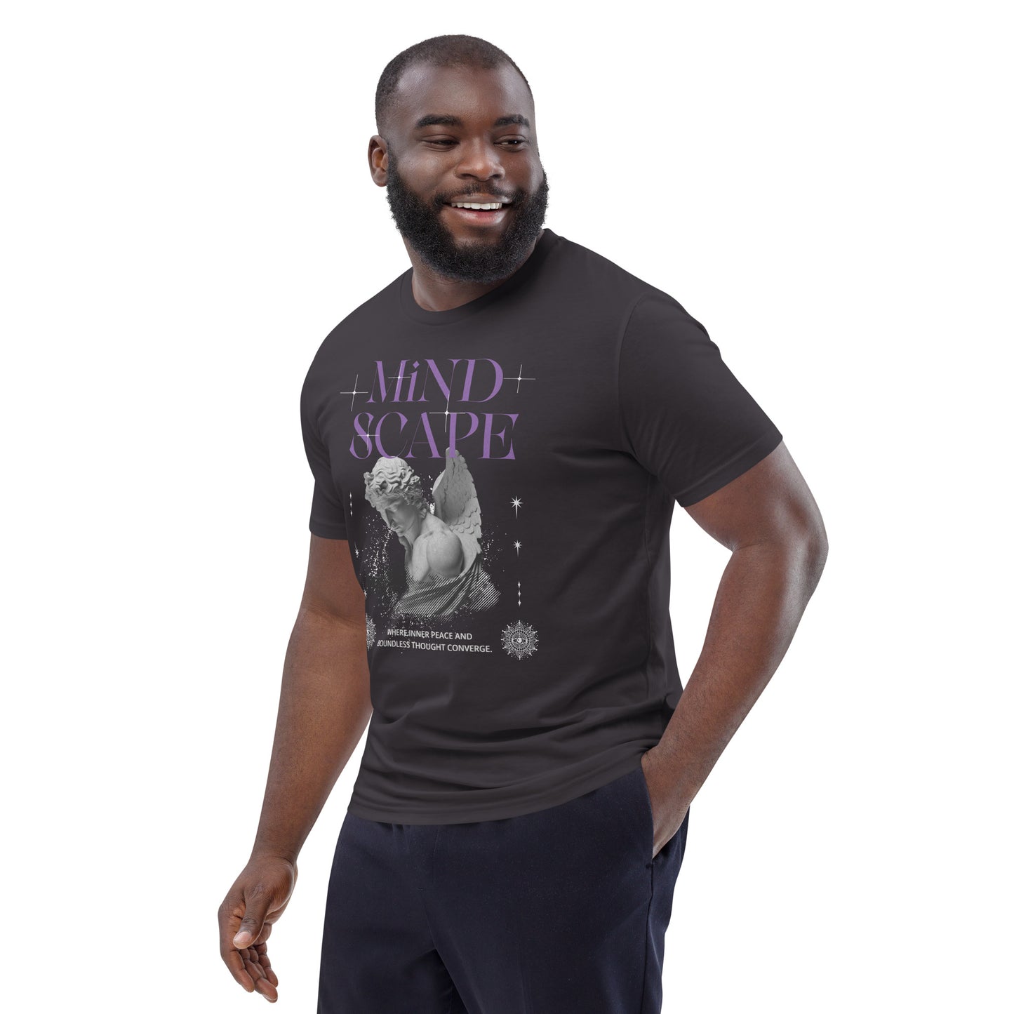 Unisex Organic Cotton T-Shirt - Eco-Friendly Minimalist Sustainable Tee 'Mindscape'