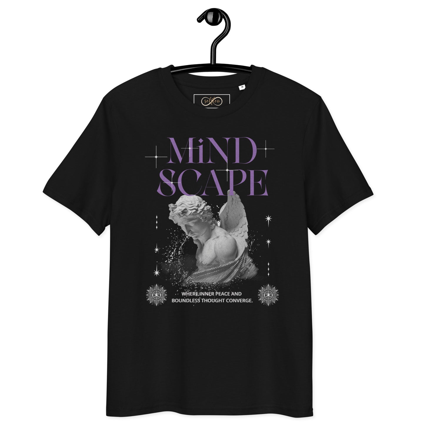 Unisex Organic Cotton T-Shirt - Eco-Friendly Minimalist Sustainable Tee 'Mindscape'
