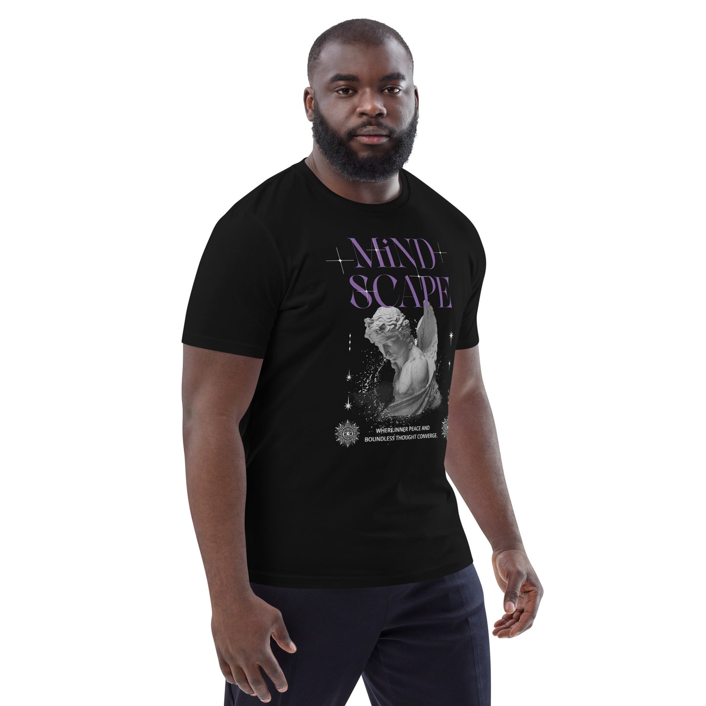 Unisex Organic Cotton T-Shirt - Eco-Friendly Minimalist Sustainable Tee 'Mindscape'