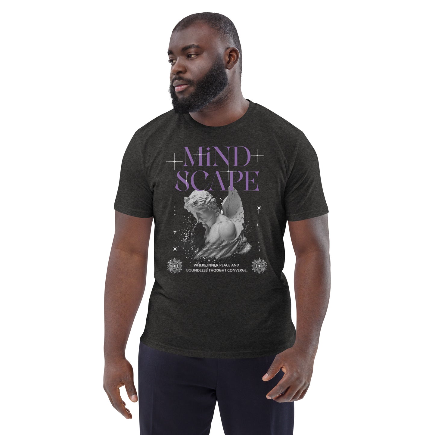 Unisex Organic Cotton T-Shirt - Eco-Friendly Minimalist Sustainable Tee 'Mindscape'