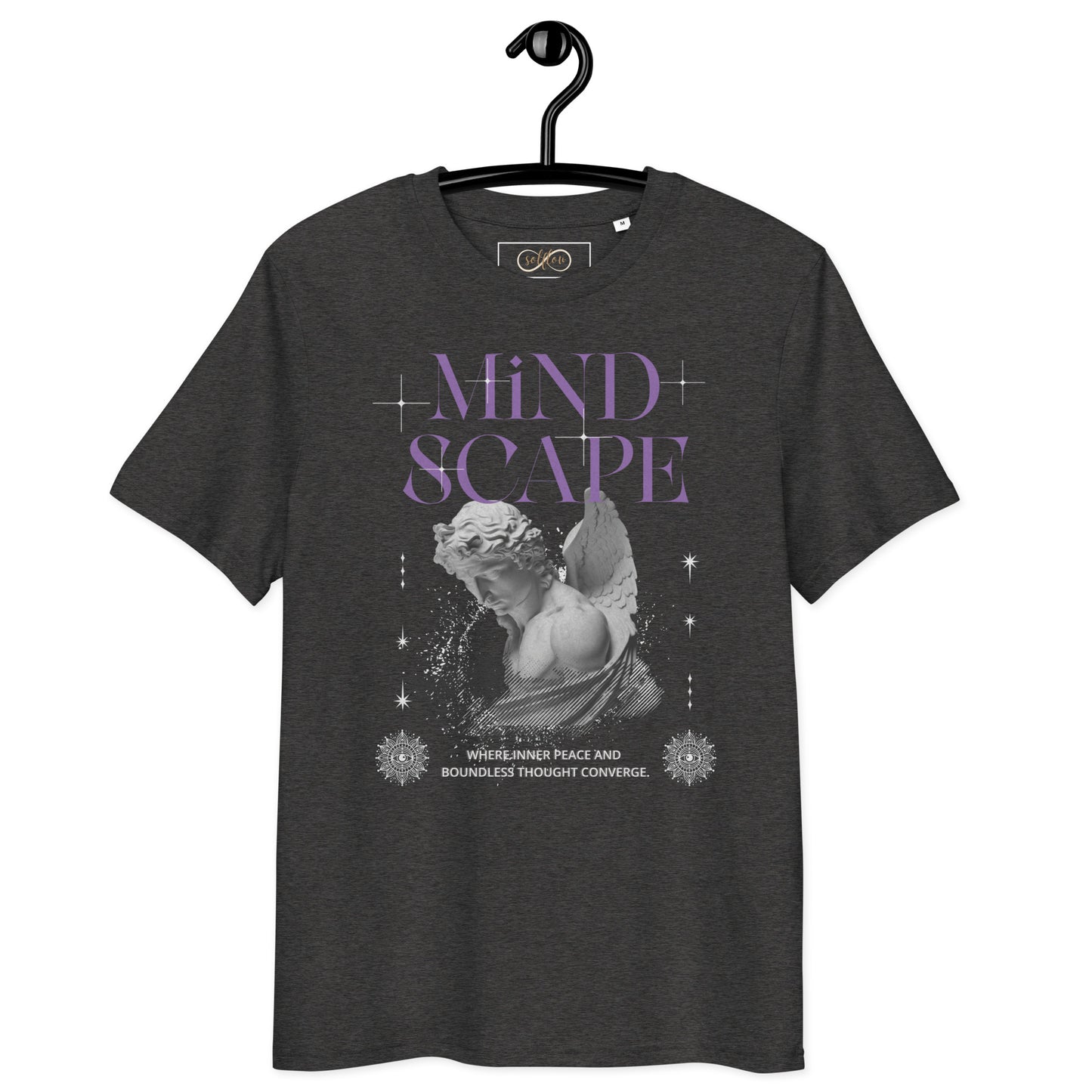 Unisex Organic Cotton T-Shirt - Eco-Friendly Minimalist Sustainable Tee 'Mindscape'