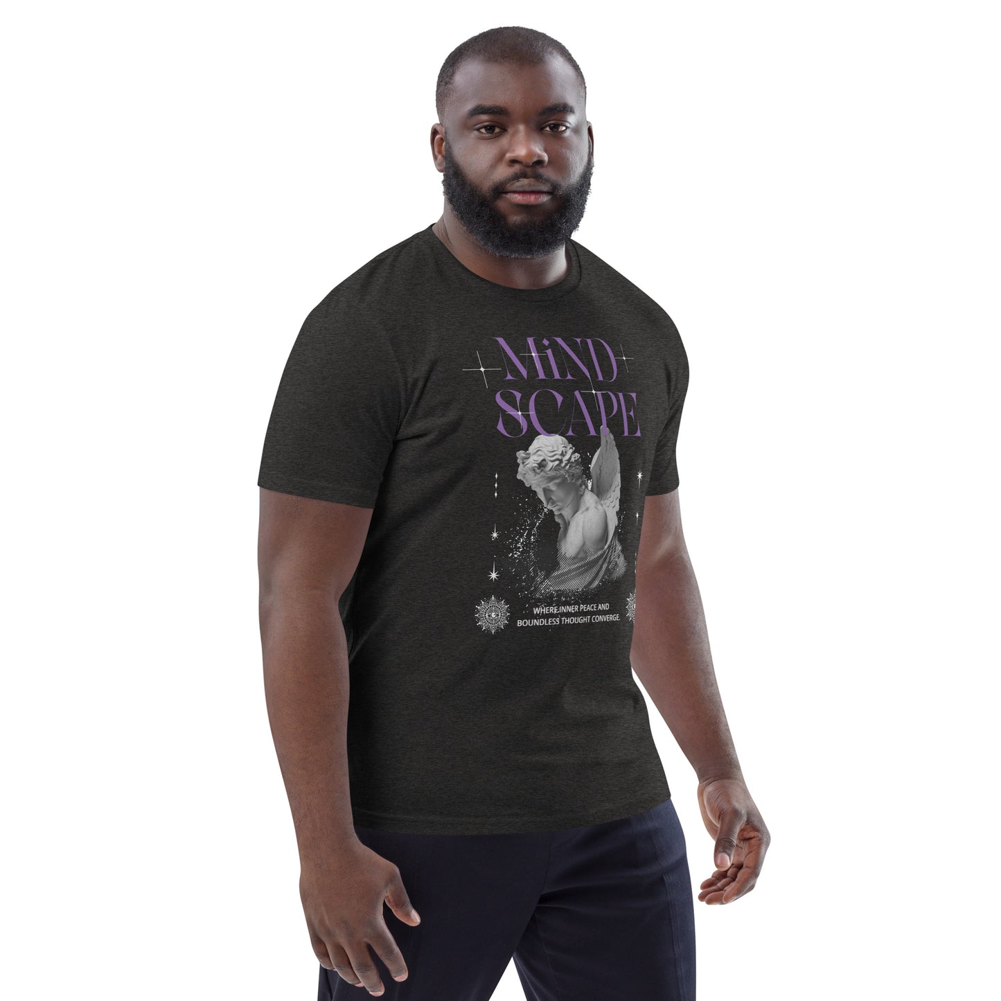 Unisex Organic Cotton T-Shirt - Eco-Friendly Minimalist Sustainable Tee 'Mindscape'