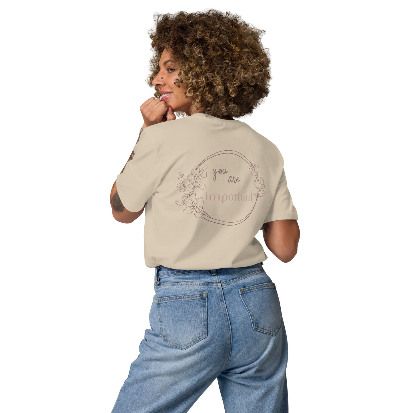 Unisex Organic Cotton T-Shirt - Eco-Friendly Minimalist Sustainable Tee 'You are important'