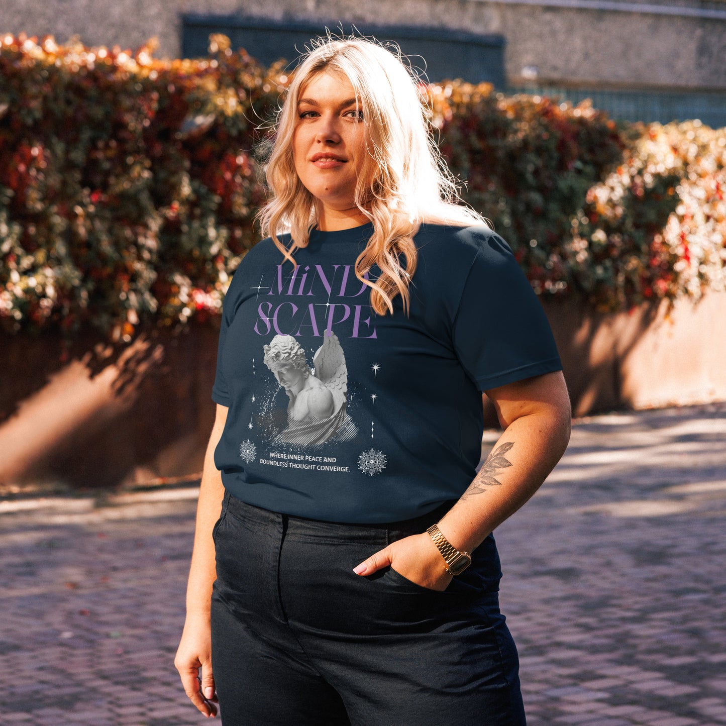 Unisex Organic Cotton T-Shirt - Eco-Friendly Minimalist Sustainable Tee 'Mindscape'