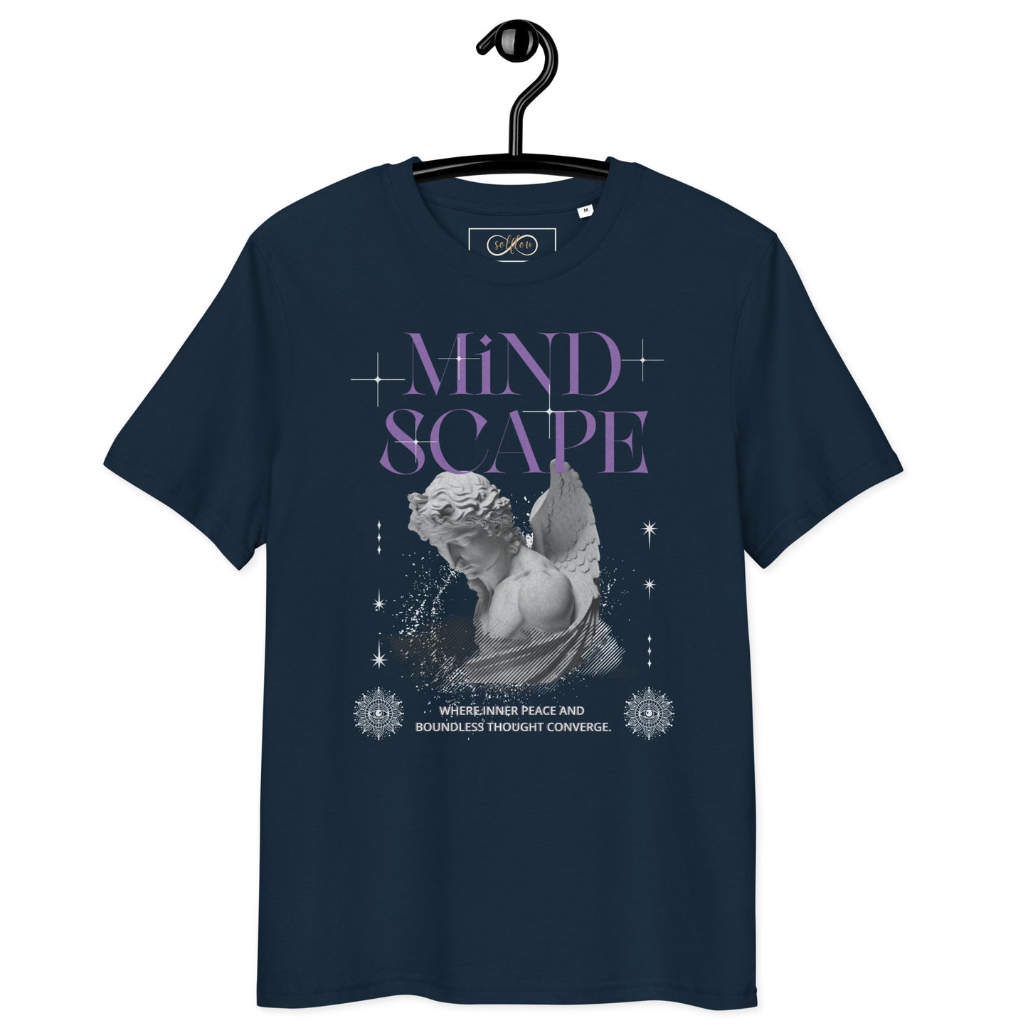 Unisex Organic Cotton T-Shirt - Eco-Friendly Minimalist Sustainable Tee 'Mindscape'