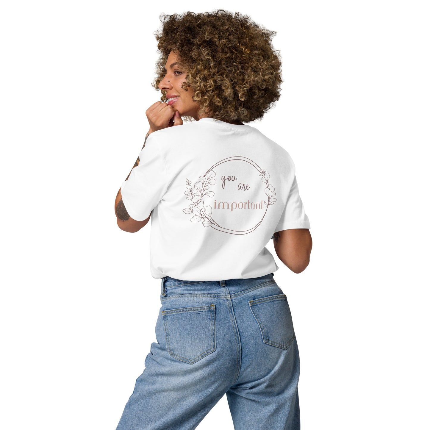 Unisex Organic Cotton T-Shirt - Eco-Friendly Minimalist Sustainable Tee 'You are important'