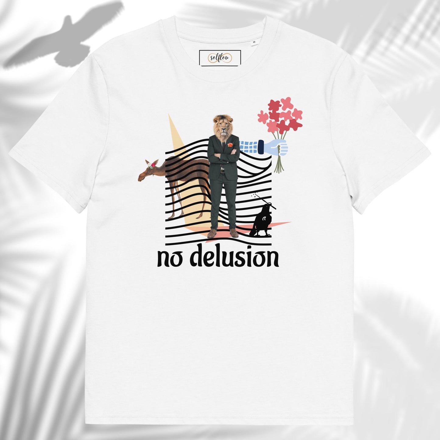 Unisex Organic Cotton T-Shirt - Eco-Friendly Minimalist Sustainable Tee 'No Delusion'
