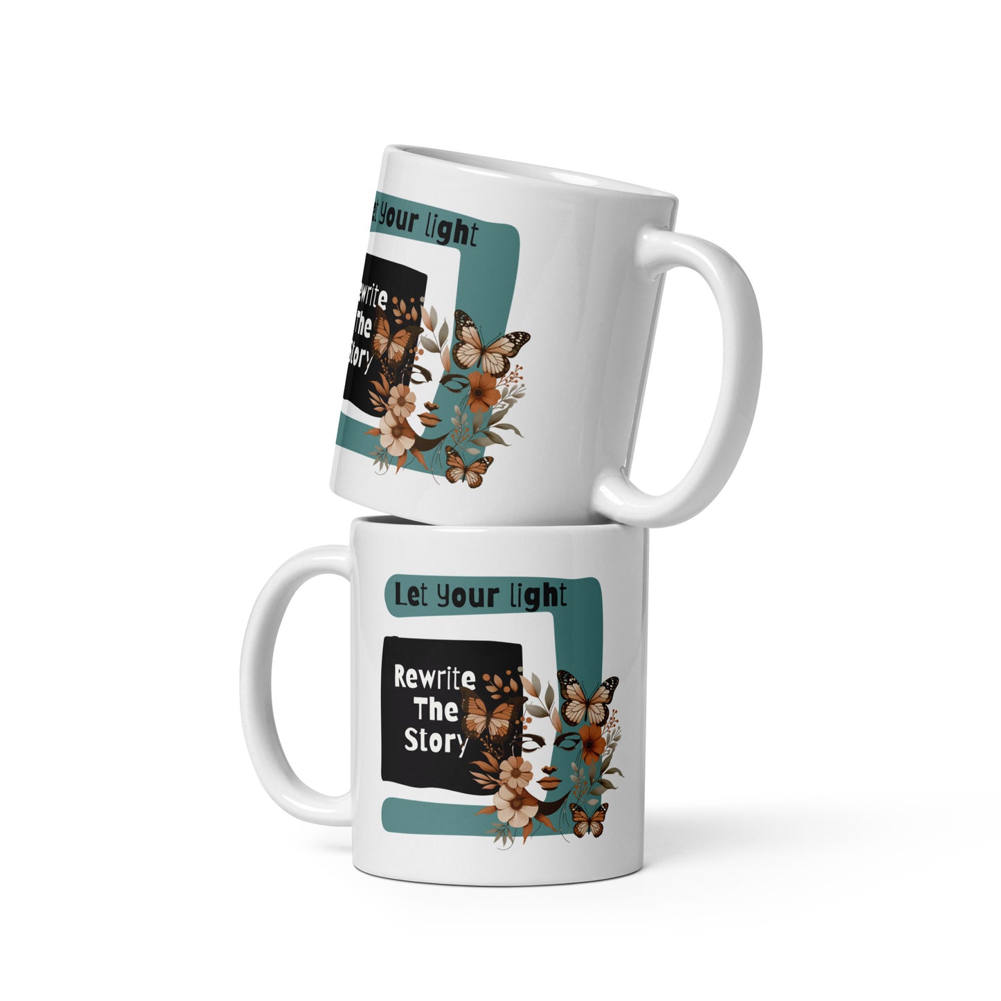 Inspirational Coffee Mug, Microwave & Dishwasher Safe – Perfect Gift 'Rewrite the Story'