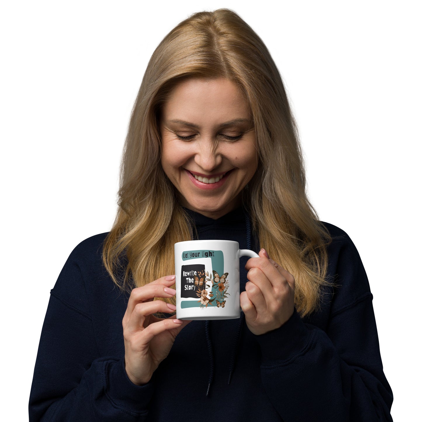 Inspirational Coffee Mug, Microwave & Dishwasher Safe – Perfect Gift 'Rewrite the Story'