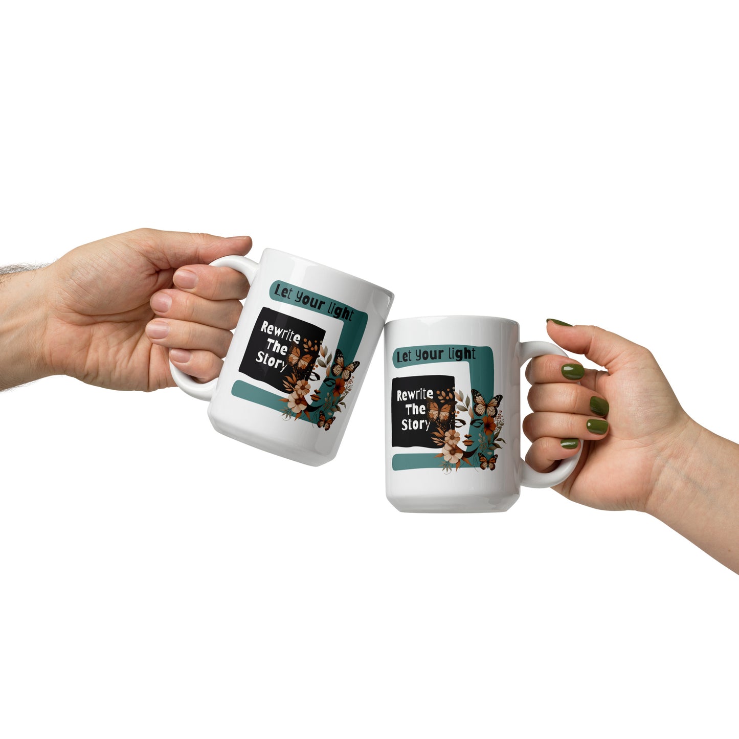 Inspirational Coffee Mug, Microwave & Dishwasher Safe – Perfect Gift 'Rewrite the Story'