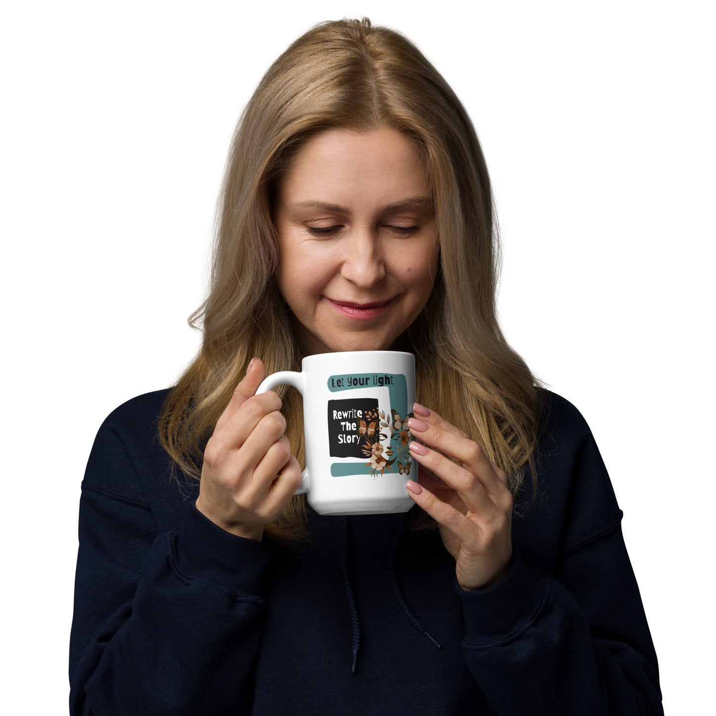 Inspirational Coffee Mug, Microwave & Dishwasher Safe – Perfect Gift 'Rewrite the Story'