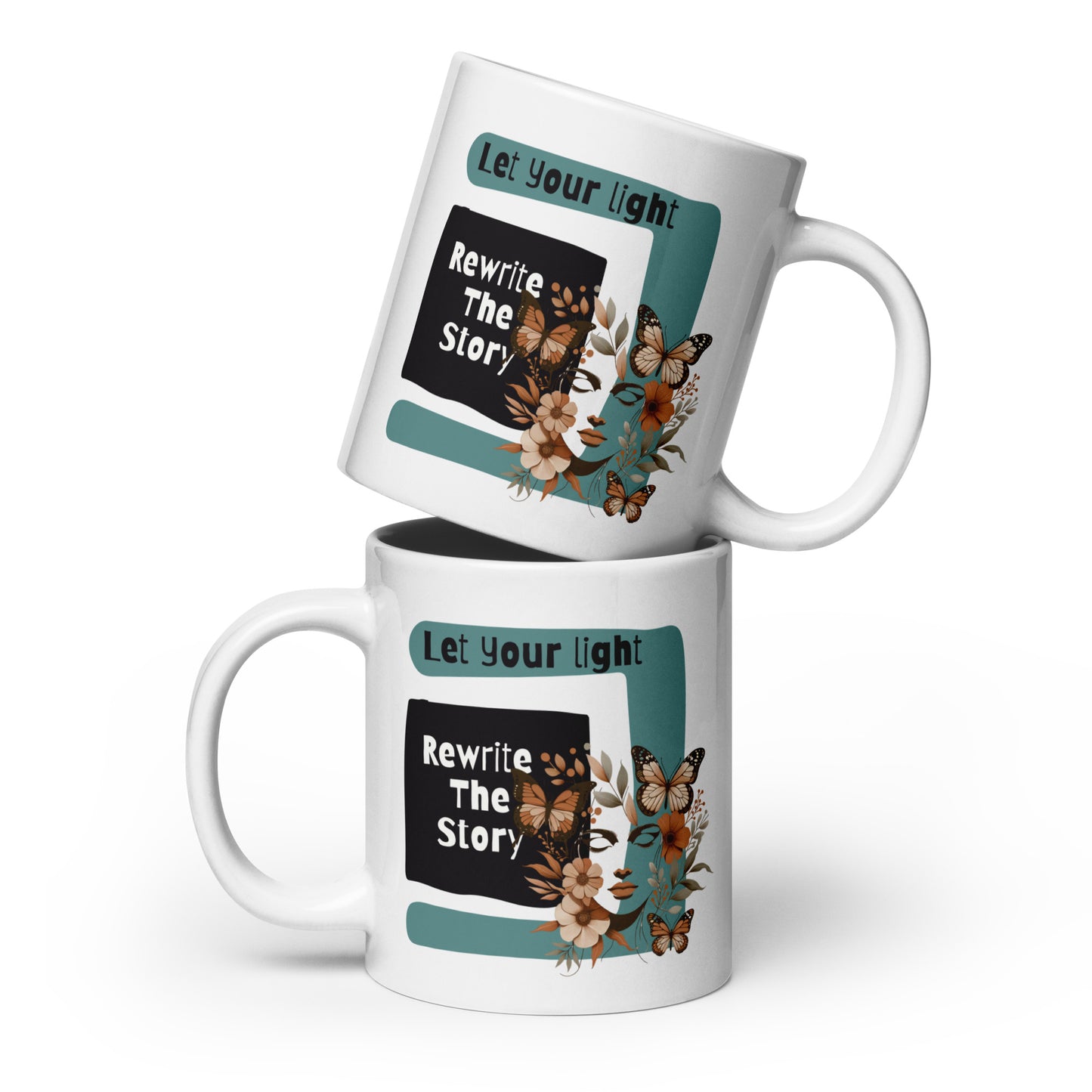Inspirational Coffee Mug, Microwave & Dishwasher Safe – Perfect Gift 'Rewrite the Story'