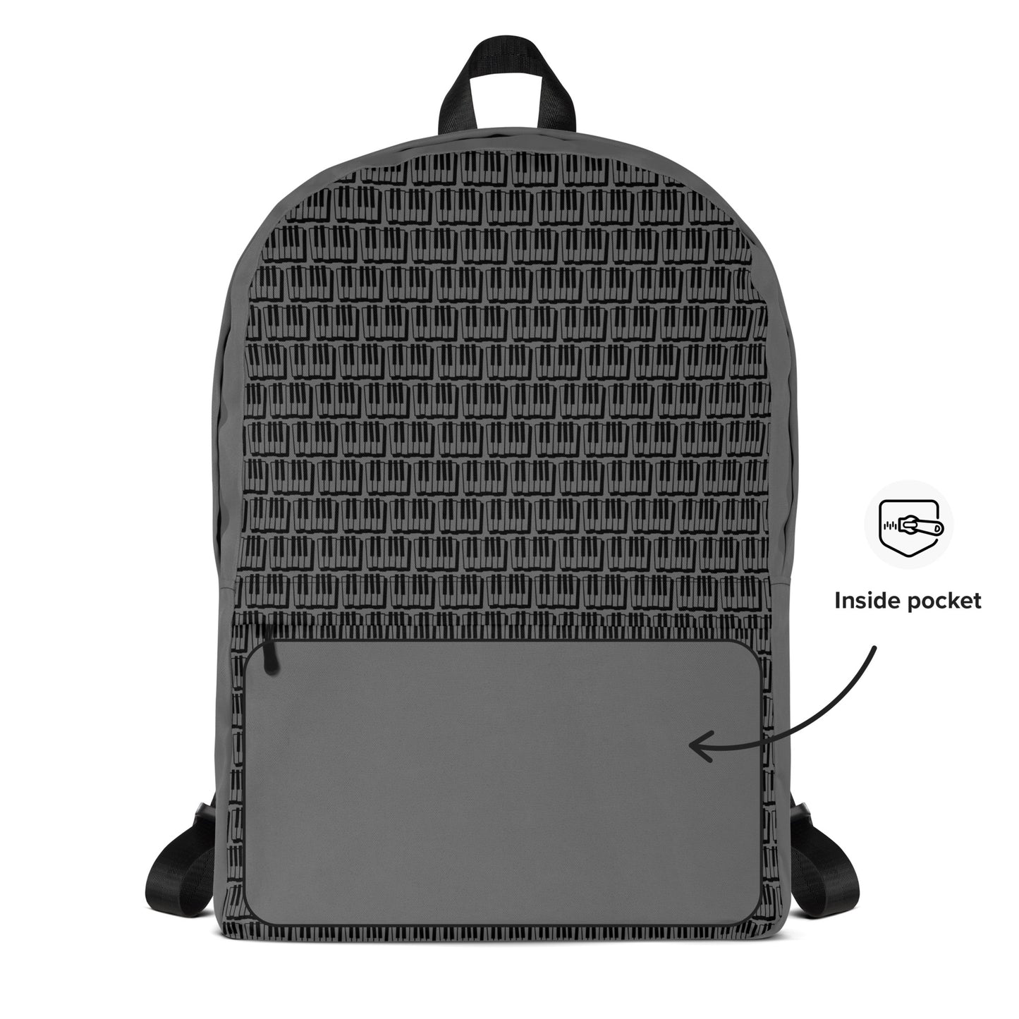 Water-Resistant Medium Backpack for Daily Use & Sports Laptop Compartment & Multiple Pockets 'Improvisation - Musical Octopus'