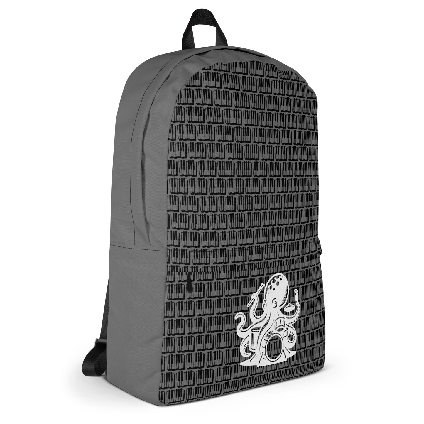 Water-Resistant Medium Backpack for Daily Use & Sports Laptop Compartment & Multiple Pockets 'Improvisation - Musical Octopus'