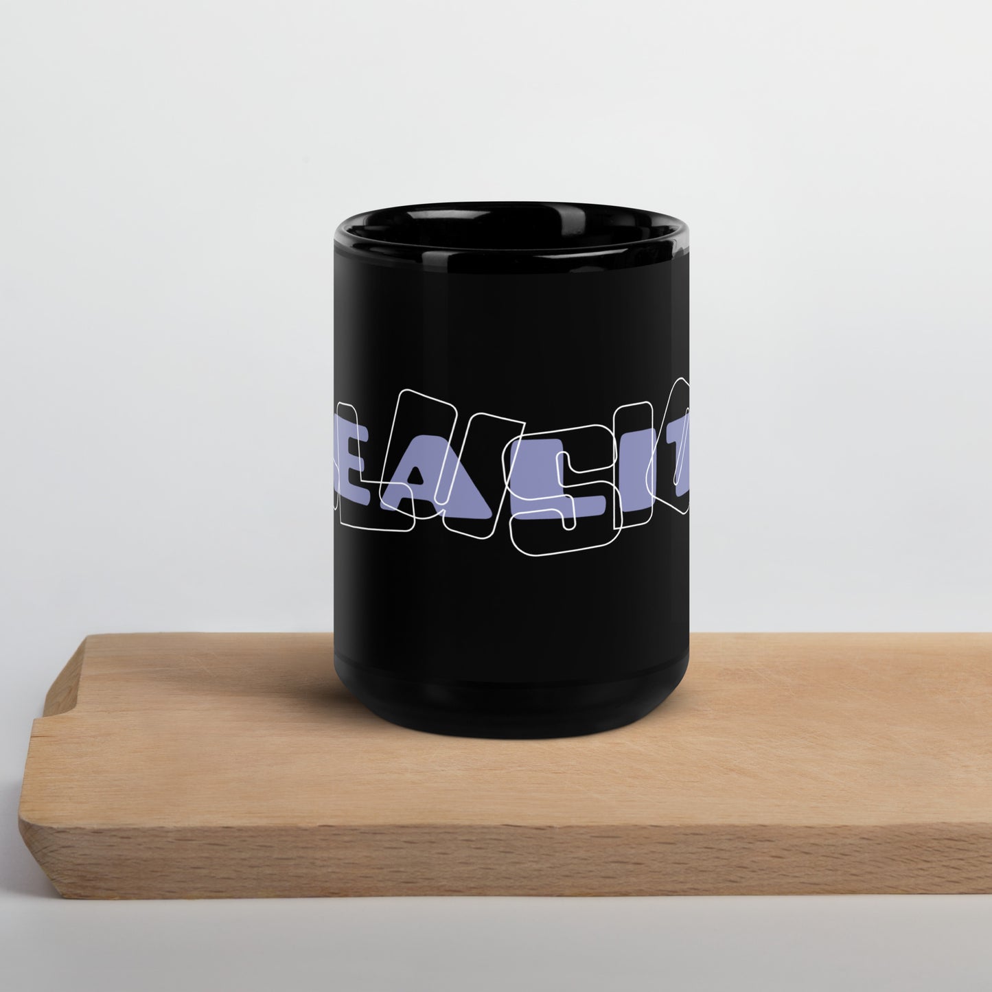 Inspirational Ceramic Mug with Black, Glossy Finish 'Reality - Illusion'