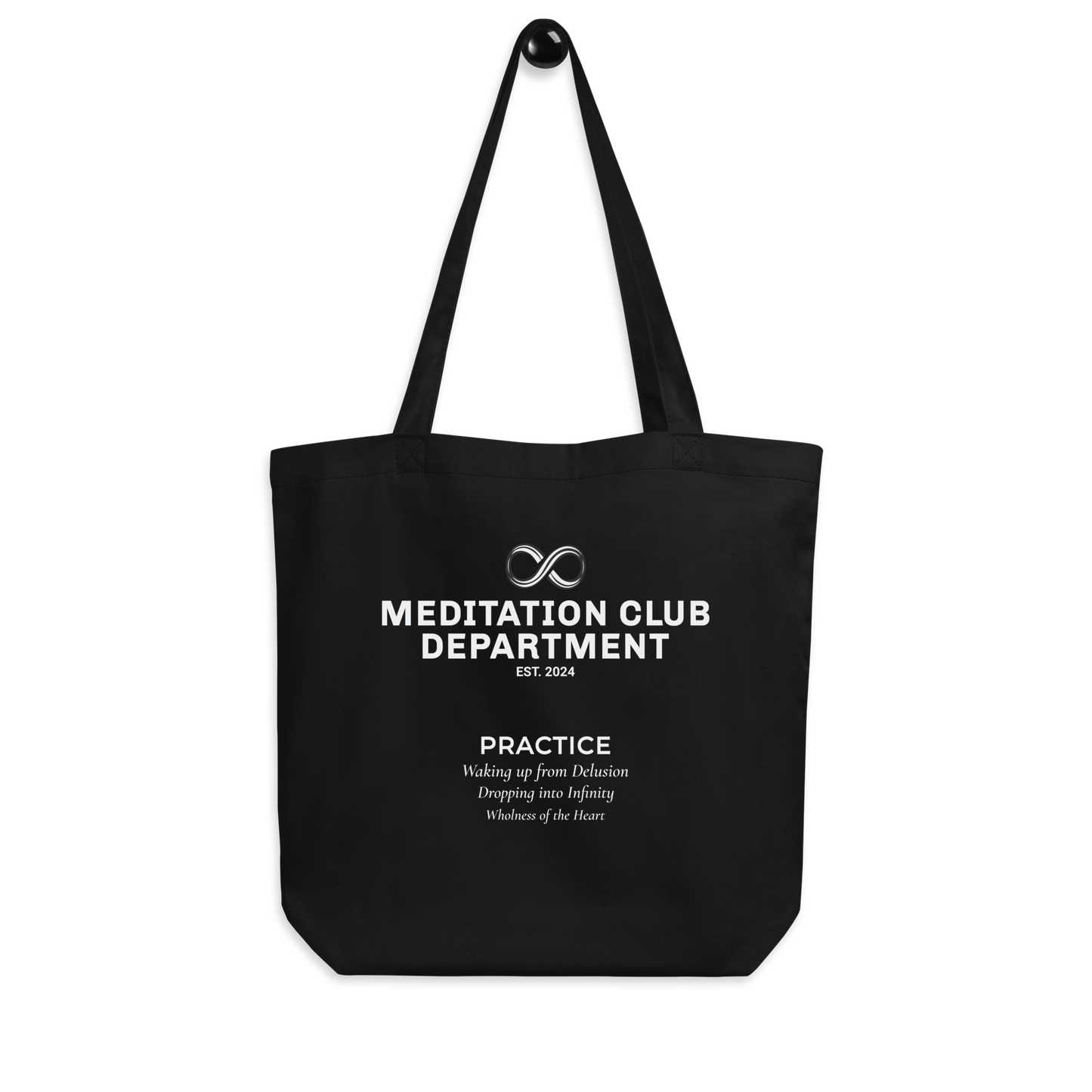 EcoTote Organic Cotton Bag Reusable, Sustainable Shopping Tote, Eco-Friendly 'Meditation Club'