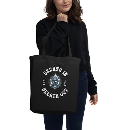 EcoTote Organic Cotton Bag - Reusable, Sustainable Shopping Tote, Eco-Friendly 'Breathwork'