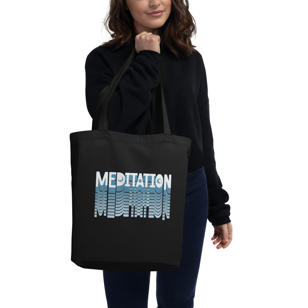 EcoTote Organic Cotton Bag - Reusable, Sustainable Shopping Tote, Eco-Friendly and Durable 'Grades of Meditation'