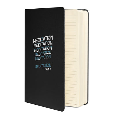 Inspirational Hardcover Notebook with Elastic Closure 'Meditation Meditation...'