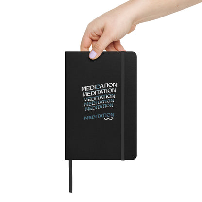 Inspirational Hardcover Notebook with Elastic Closure 'Meditation Meditation...'