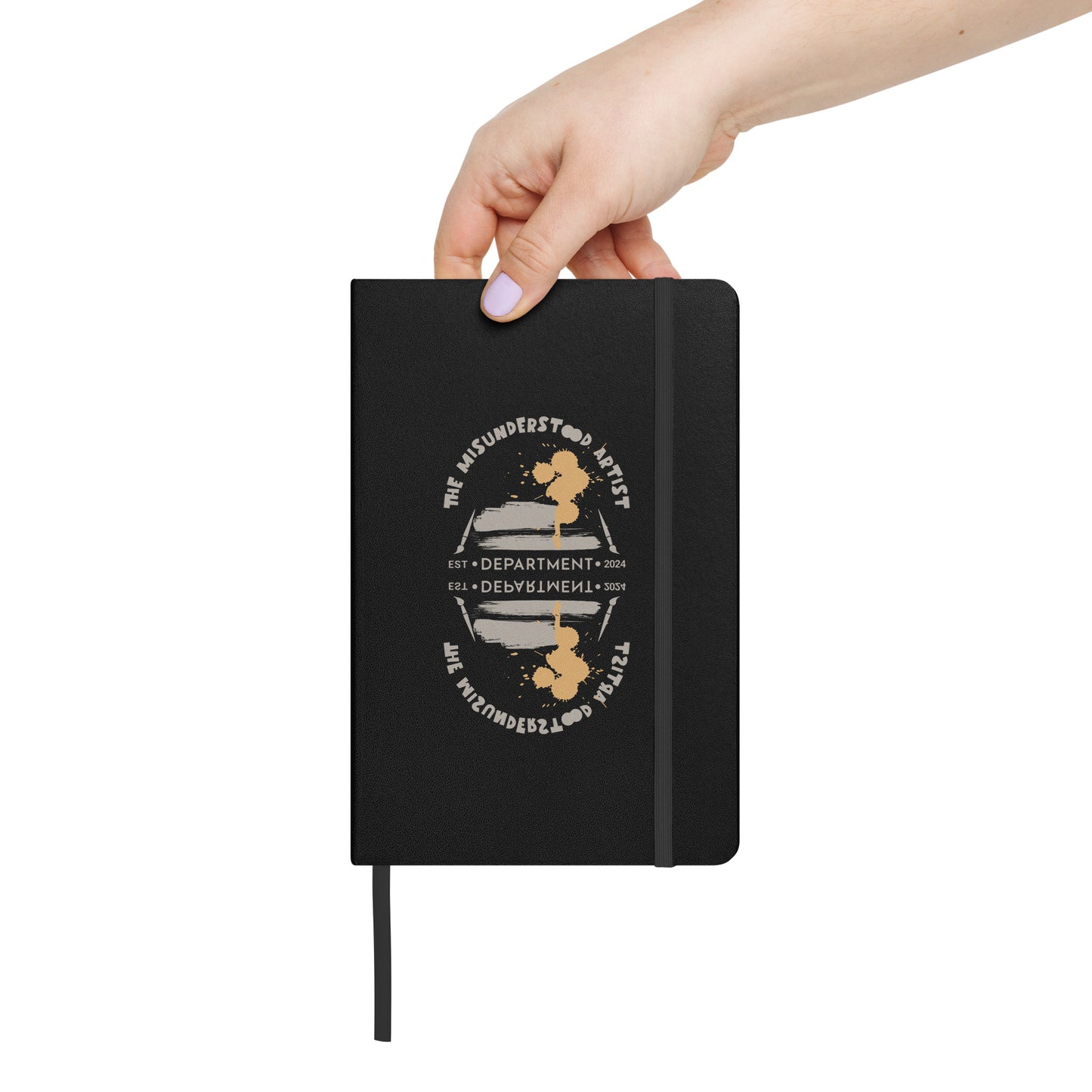 Inspirational Hardcover Notebook with Elastic Closure 'Misunderstood Artist'