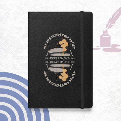 Inspirational Hardcover Notebook with Elastic Closure 'Misunderstood Artist'