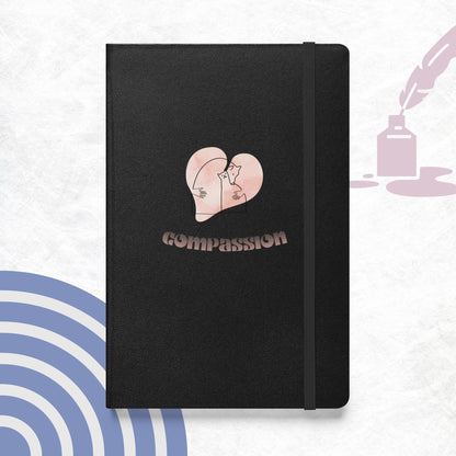 Inspirational Hardcover Notebook with Elastic Closure 'Compassion'