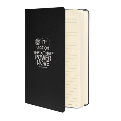 Inspirational Hardcover Notebook with Elastic Closure 'Inaction - Power Move'