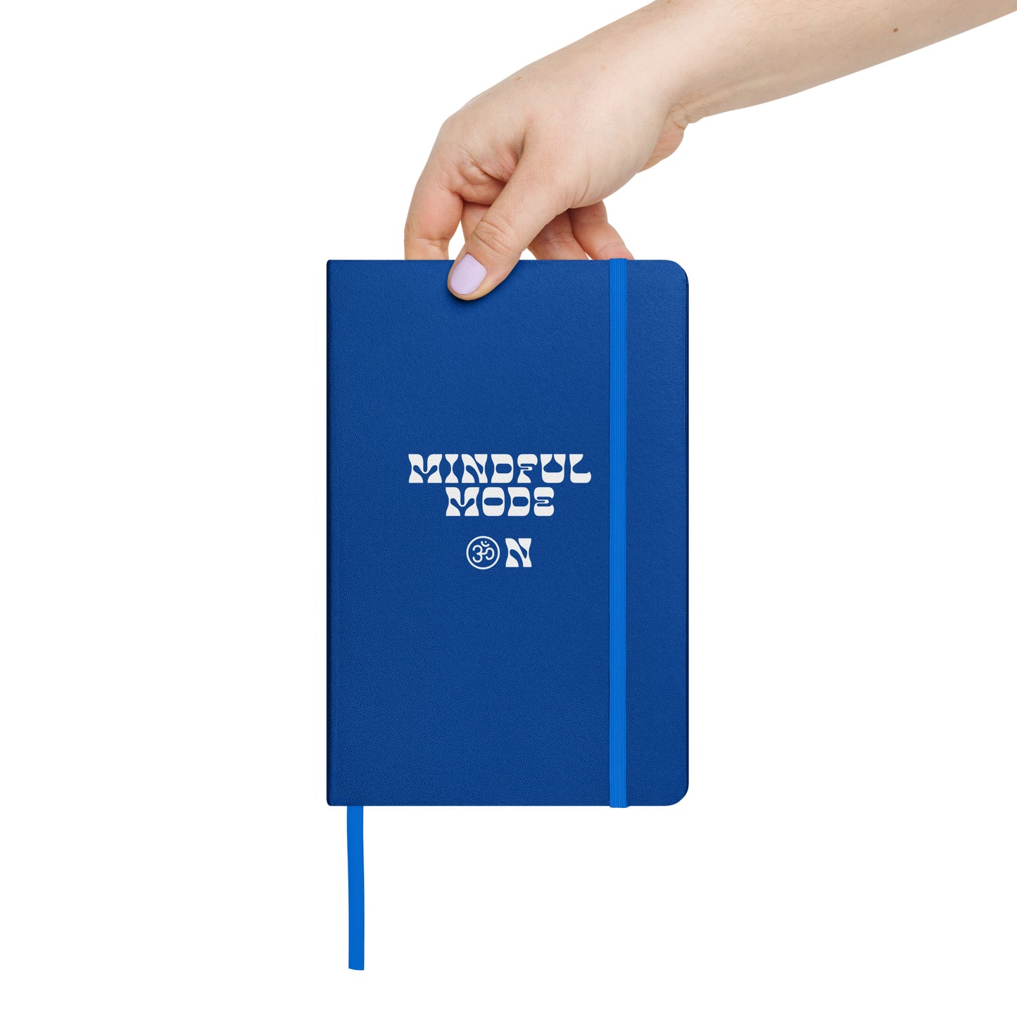 Inspirational Hardcover Notebook with Elastic Closure 'Mindful Mode OM'