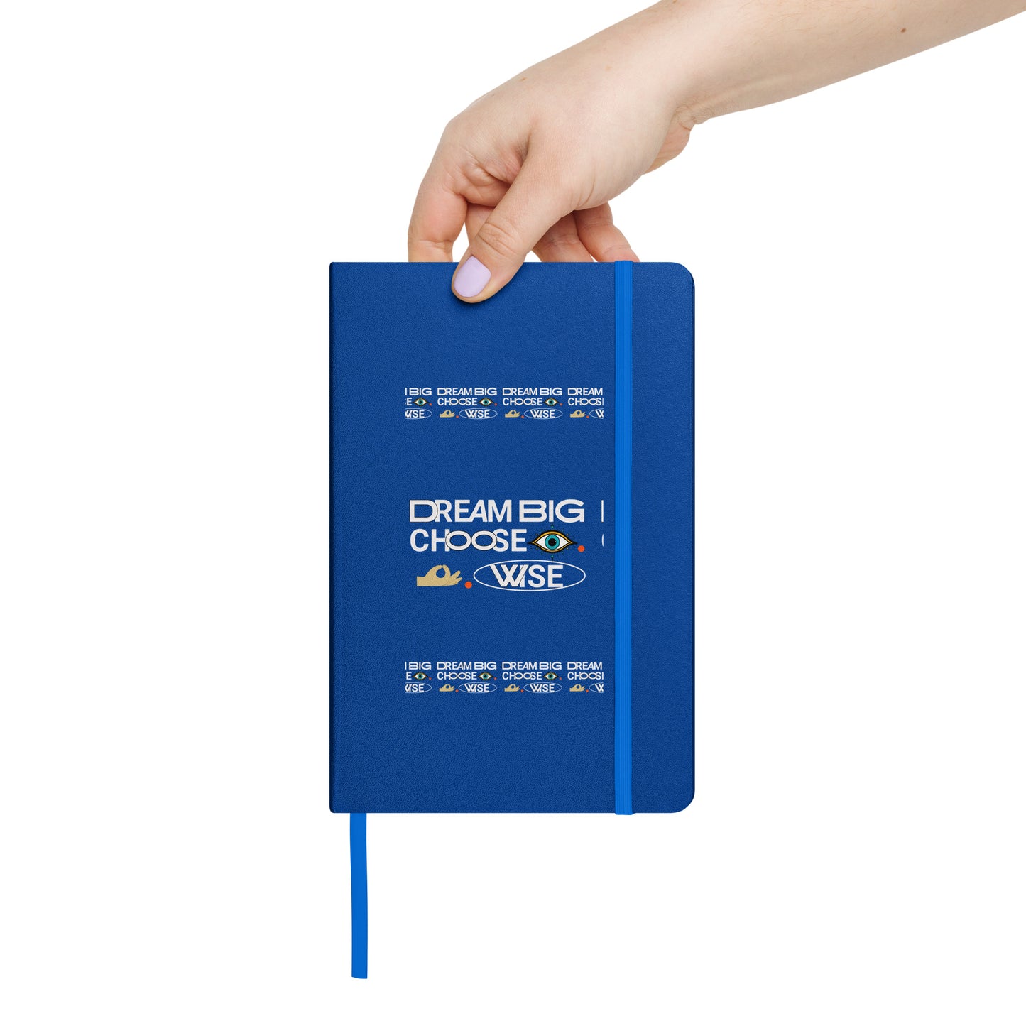 Inspirational Hardcover Notebook with Elastic Closure 'Dream Big'