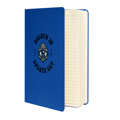 Inspirational Hardcover Notebook with Elastic Closure 'Breath in'