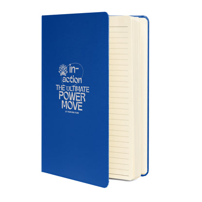 Inspirational Hardcover Notebook with Elastic Closure 'Inaction - Power Move'