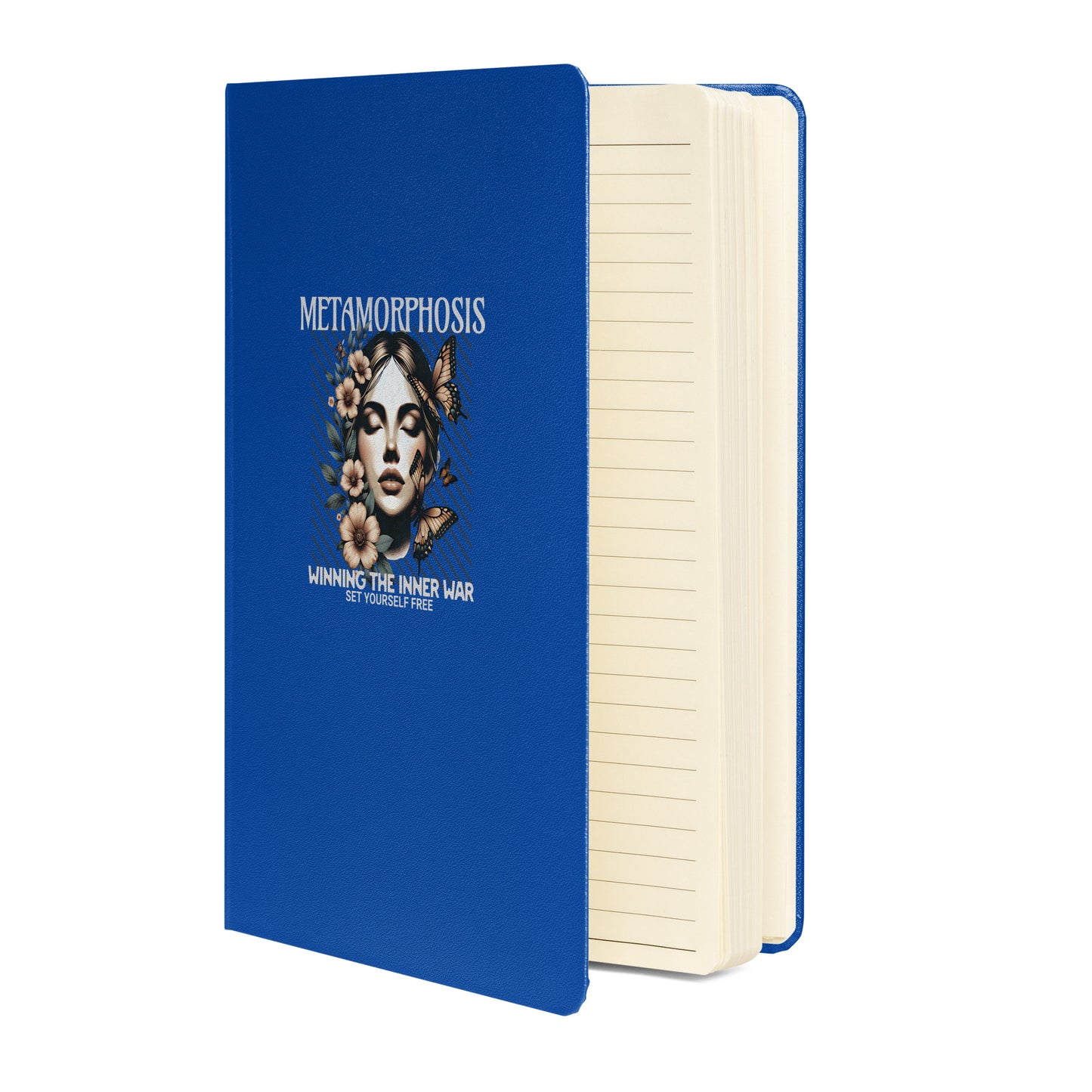 Inspirational Hardcover Notebook with Elastic Closure 'Metamorphosis'